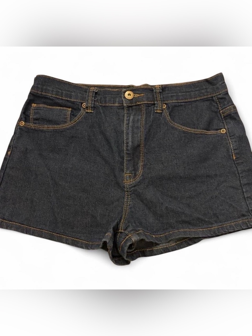 Forever 21 High Waisted Denim Shorts Size 29 (6/7) Solid Wash Summer